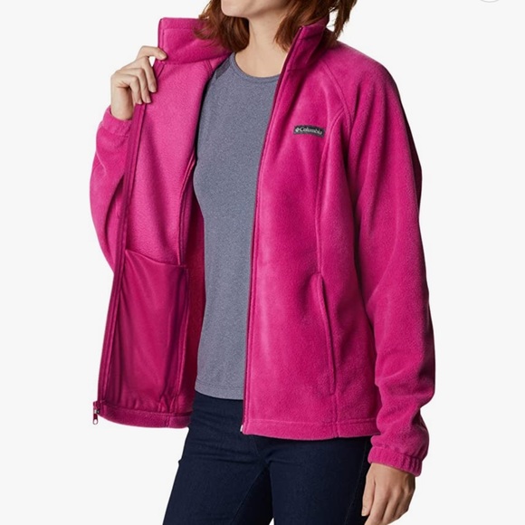 Columbia Benton Springs Fuchsia Pink Fleece Full Zip Jacket NWT - Picture 9 of 10